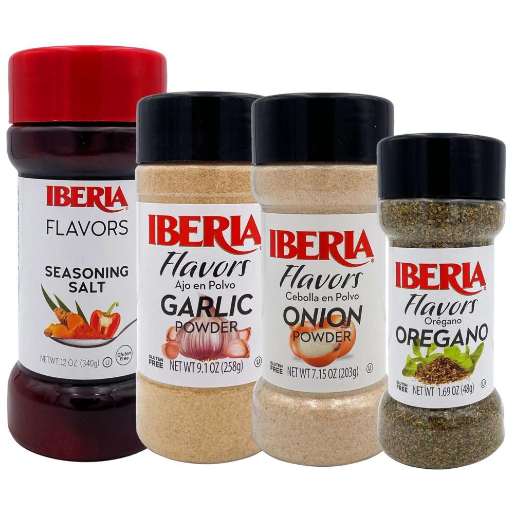 image:imageIberia Garlic Powder 91 Oz  Iberia Onion Powder 75 Ounce  Iberia Seasoning Salt 12 Oz  Iberia Orgeano 17 oz