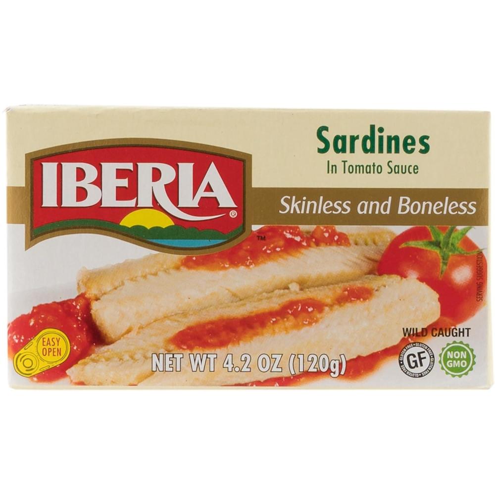 image:imageIberia Skinless amp Boneless Sardines in Tomato 42 Ounce Pack of 12 Gluten Free Non GMO Moist and Tender LowCarb Convenient SuperfoodSardines in Tomato