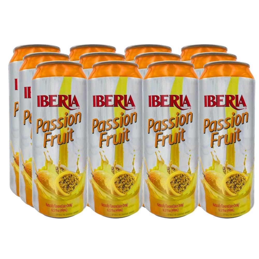 image:imageIberia Watermelon Juice Drink 1657 Fl Oz Pack of 12Passion Fruit 12 Pack Cans