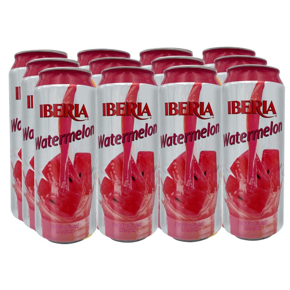 image:imageIberia Watermelon Juice Drink 1657 Fl Oz Pack of 12Watermelon 12 Pack Cans