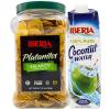 Iberia Coconut Water, 33.8 fl oz + Iberia Saladito Lightly Salted Plantain Chips, 20 Oz.(Coconut Water + Saladitos)