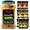 Iberia Salted Platnain Chips 1.75 lb. Jar + Iberia Plantain Chips Variety Pack Bundle(Salted Jars + Variety)