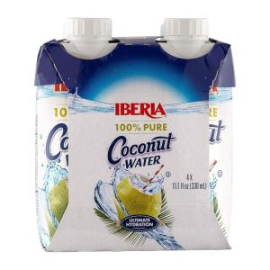 Iberia 100% Natural Coconut Water 11.1 Oz (Pack Of 4)(11.1 Ounce (Pack of 4))