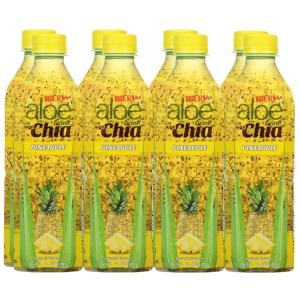 Iberia Aloe Vera Drink with Aloe Pulp and Chia Seeds 16.9 Ounce (Pack of 6) 2 X Watermelon & Acai, 2 x Mango, 2 x Pineapple(Mango)