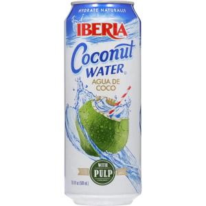 Iberia Coconut Water, No Pulp, 16.91 Fl Oz (Pack of 24)(With Pulp)