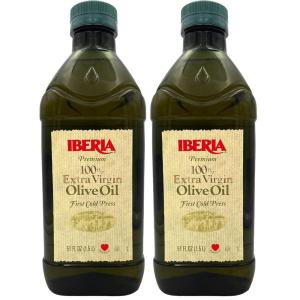 Iberia Extra Virgin Olive Oil,(Spanish Extra Virgin Olive Oil, First Cold Pressed, Kosher), 51 Fl Oz(51 Fl Oz (Pack of 2))