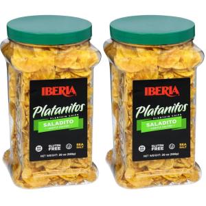 Iberia Maduritos Naturally Sweet Plantain Chips, 20 Ounce (Pack of 1)(20 Ounce (Pack of 2))