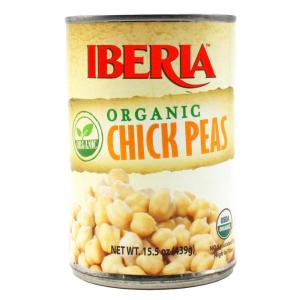 Iberia Organic Chickpeas, 15.5 Ounce (Pack of 24)