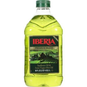 Iberia Premium Blend, Sunflower Oil & Extra Virgin Olive Oil, High Heat Frying, 68 Fl Oz(68 Fl Oz (Pack of 1))