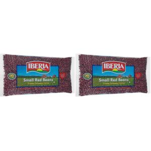 Iberia Small Red Beans, 4 lb, Long Shelf Life Small Red Beans with Easy Storage, Rich in Fiber & Potassium, Low Calorie, Low Fat Food(64 Ounce (Pack of 2))