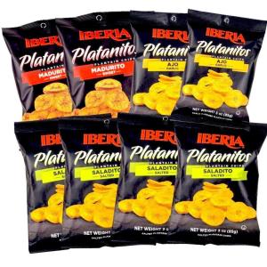 Iberia Tostones Plantain Chips, 2 Ounce (Pack of 24)(3 Ounce (Pack of 8))