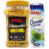 Iberia Coconut Water, 33.8 fl oz + Iberia Garlic Plantain Chips, 20 Oz.