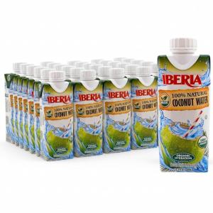 Iberia 100% Pure Organic Coconut Water, 11.1 fl. oz. (Pack of 24)(11.1 Fl Oz (Pack of 24))