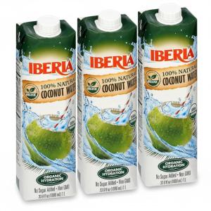 Iberia 100% Pure Organic Coconut Water, 11.1 fl. oz. (Pack of 24)(33.8 Fl Oz (Pack of 3))