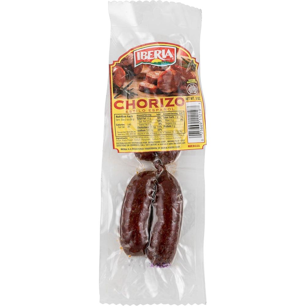 image:imageIberia Chorizo Spanish Style Sausage 5 Ounce5 Ounce Pack of 1