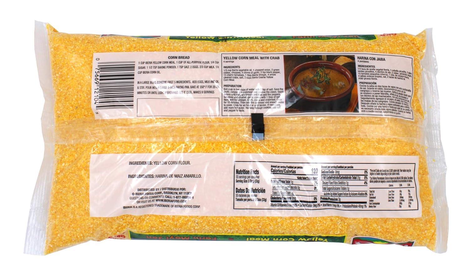 image:imageIberia Yellow Corn Meal 4 Pounds Freshly Milled Bulk Coarse CornmealCoarse