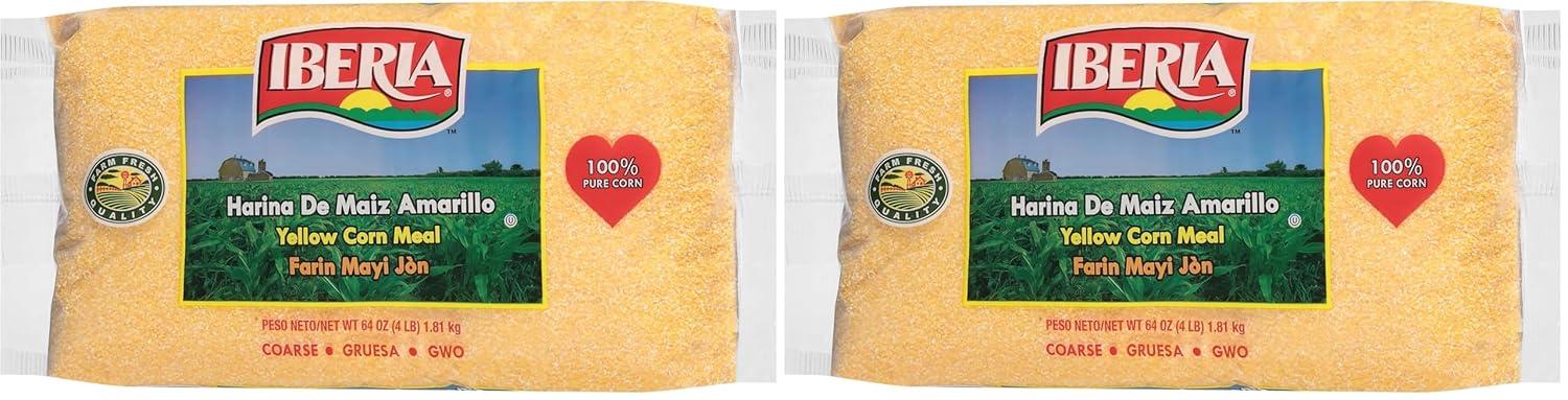 image:imageIberia Yellow Corn Meal 4 Pounds Freshly Milled Bulk Coarse CornmealCoarse