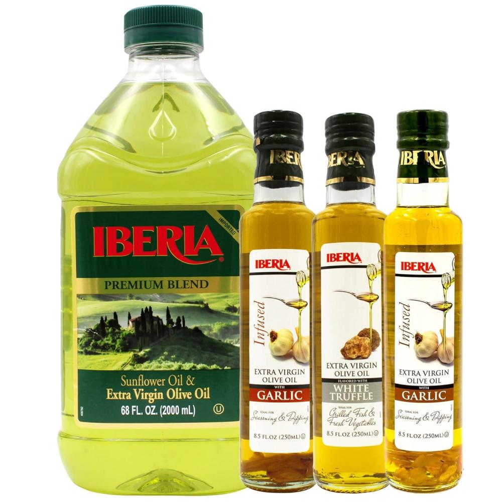 image:imageIberia Sunflower and Extra Virgin Oil Blend 2L  Iberia Infused Extra Vigin Olive Oils Varety Pack
