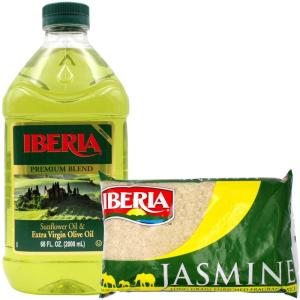 Iberia Sunflower and Extra Virgin Oil Blend, 2L + Iberia Jasmine Rice, 5lb.(Jasmine + Oil Blend)