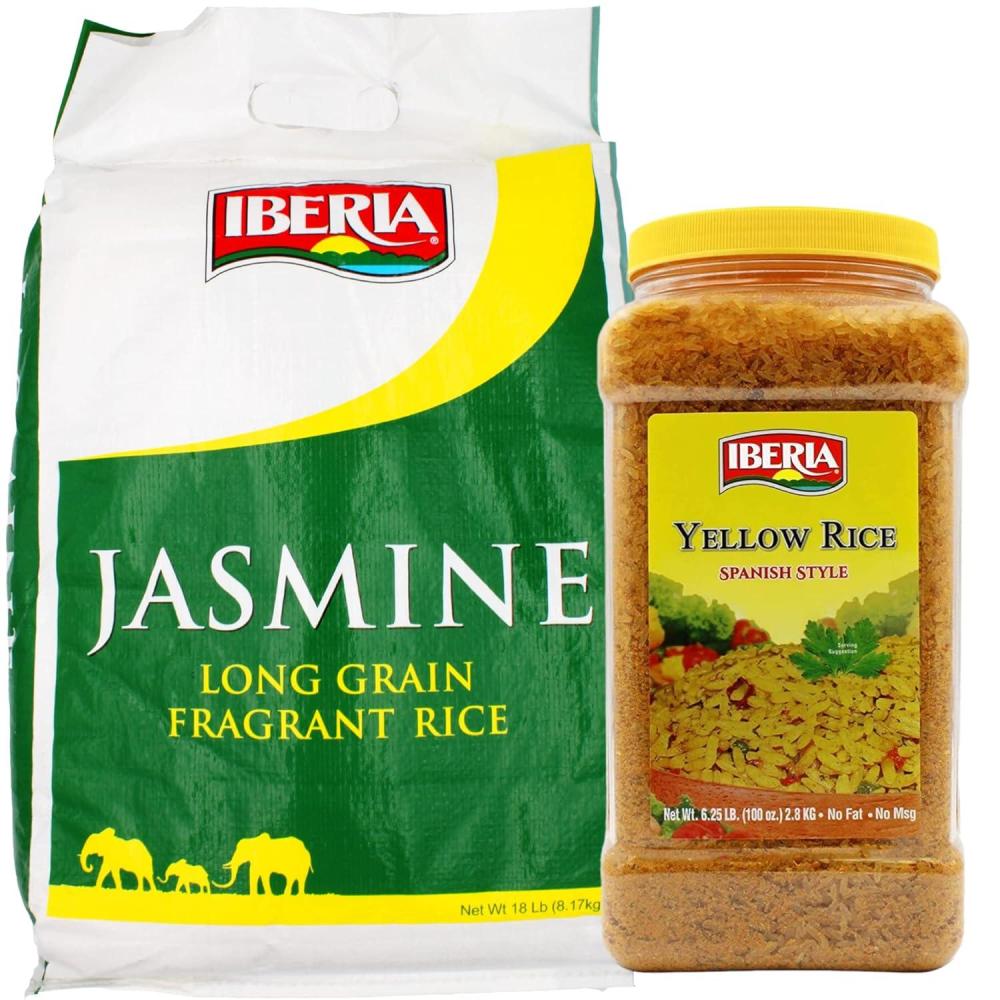 image:imageIberia Bulk Rice Bundle Iberia Yellow Spanish Rice 625lb Jumbo Pack and Iberia Jasmine Rice 18 lbJasmine  Yellow Rice