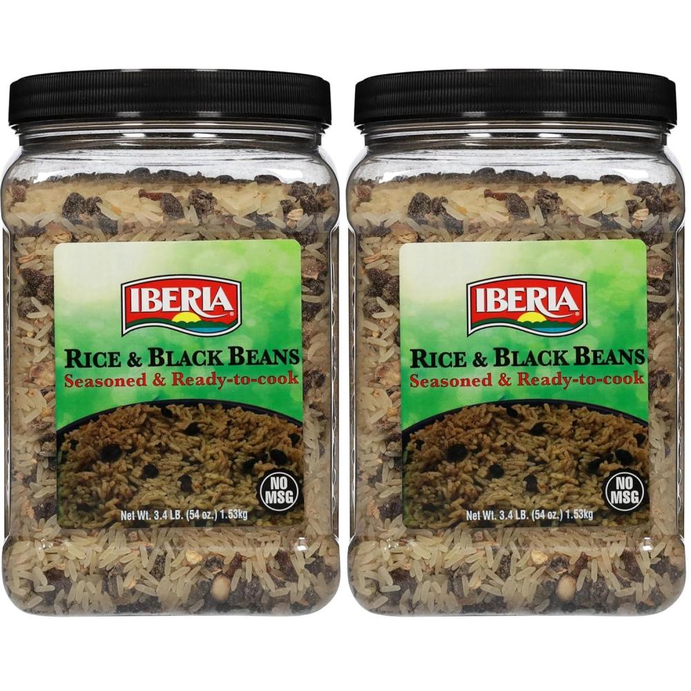 image:imageIberia Rice amp Black Beans 34 lb Completely Seasoned amp Ready to Cook Nutritious amp Delicious Rice and Beans544 Ounce Pack of 2