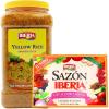 Iberia Yellow Rice 6.25 lb. Bulk Spanish Style Seasoned Rice + Sazon Iberia Jumbo Pack with Coriander and Achiote 6.34 Oz 36 Packs(Yellow Rice + Sazon with Anatto)