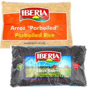 Iberia Long Grain Parboiled Rice, 5 lb. + Iberia Black Beans, 4 lb.