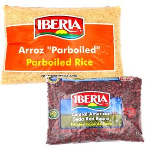 Iberia Long Grain Parboiled Rice, 5 lb. + Iberia Seda Beans, 1.5 lb.