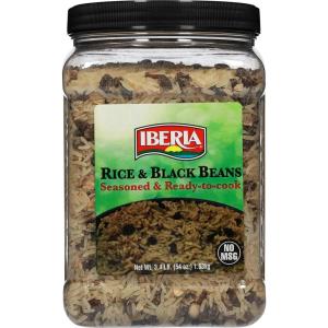 Iberia Rice & Black Beans, 3.4 lb., Completely Seasoned & Ready to Cook, Nutritious & Delicious Rice and Beans(54.4 Ounce (Pack of 1))