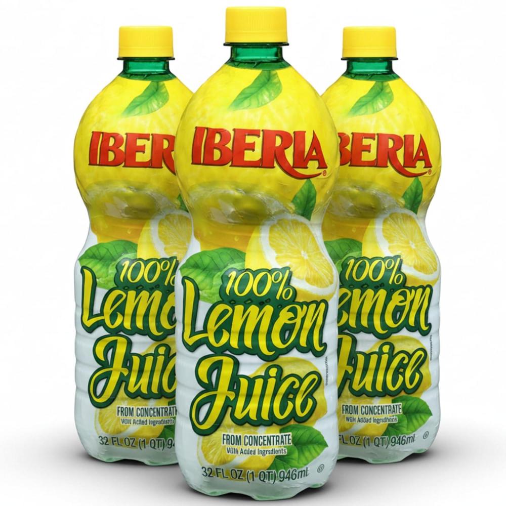 image:imageIberia 100 Lemon Juice 32 Ounce Pack of 332 Fl Oz Pack of 3