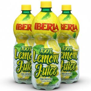 Iberia 100% Lemon Juice, 32 Ounce (Pack of 3)(32 Fl Oz (Pack of 3))
