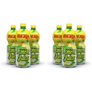 Iberia 100% Lemon Juice, 32 Ounce (Pack of 3)(32 Fl Oz (Pack of 6))